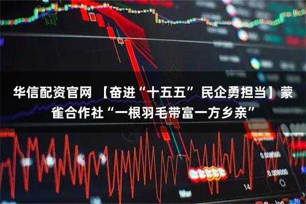华信配资官网 【奋进“十五五” 民企勇担当】蒙雀合作社“一根羽毛带富一方乡亲”