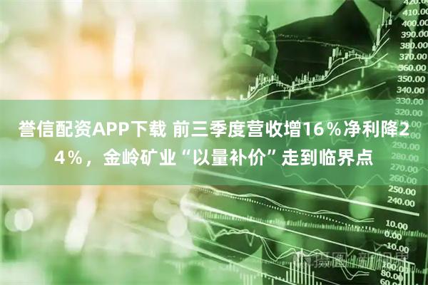 誉信配资APP下载 前三季度营收增16％净利降24％，金岭矿业“以量补价”走到临界点